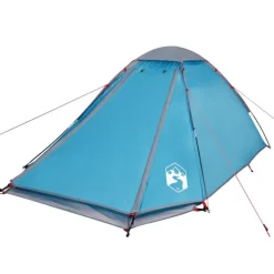 Tente de camping à dôme 4 personnes bleu imperméable
