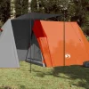 Tente de camping 3 personnes gris et orange imperméable