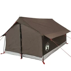 Tente de camping 2 personnes marron imperméable