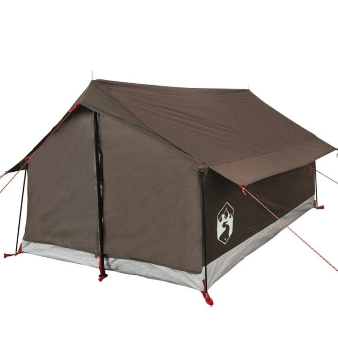 Tente de camping 2 personnes marron imperméable