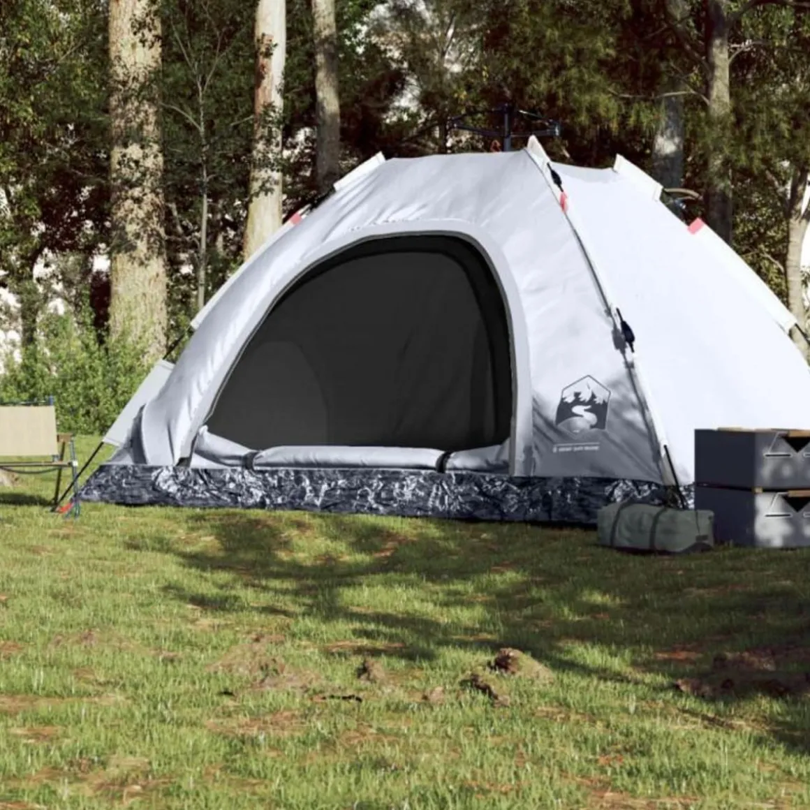 Tente de camping 5 personnes tissu occultant libération rapide