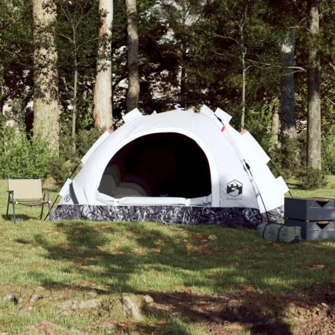 Tente de camping 2 personnes tissu occultant libération rapide