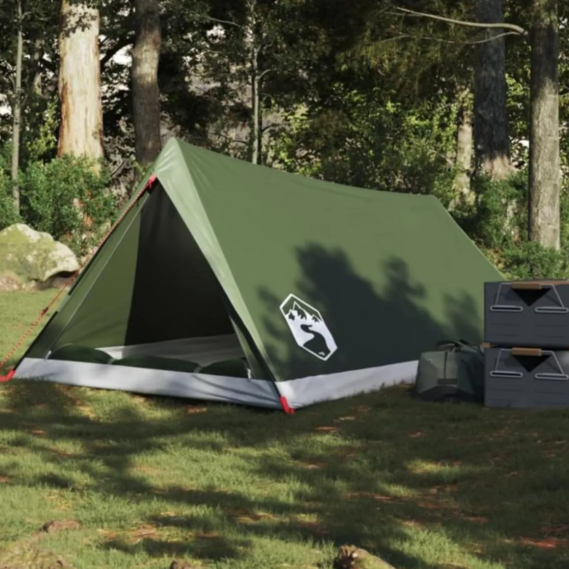 Tente de camping 2 personnes vert olive imperméable