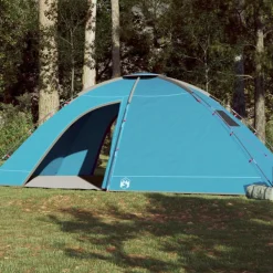Tente de camping 8 personnes bleu imperméable