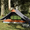 Tente de camping 2 personnes gris imperméable