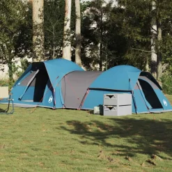 Tente de camping 5 personnes bleu imperméable
