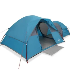 Tente de camping 5 personnes bleu imperméable