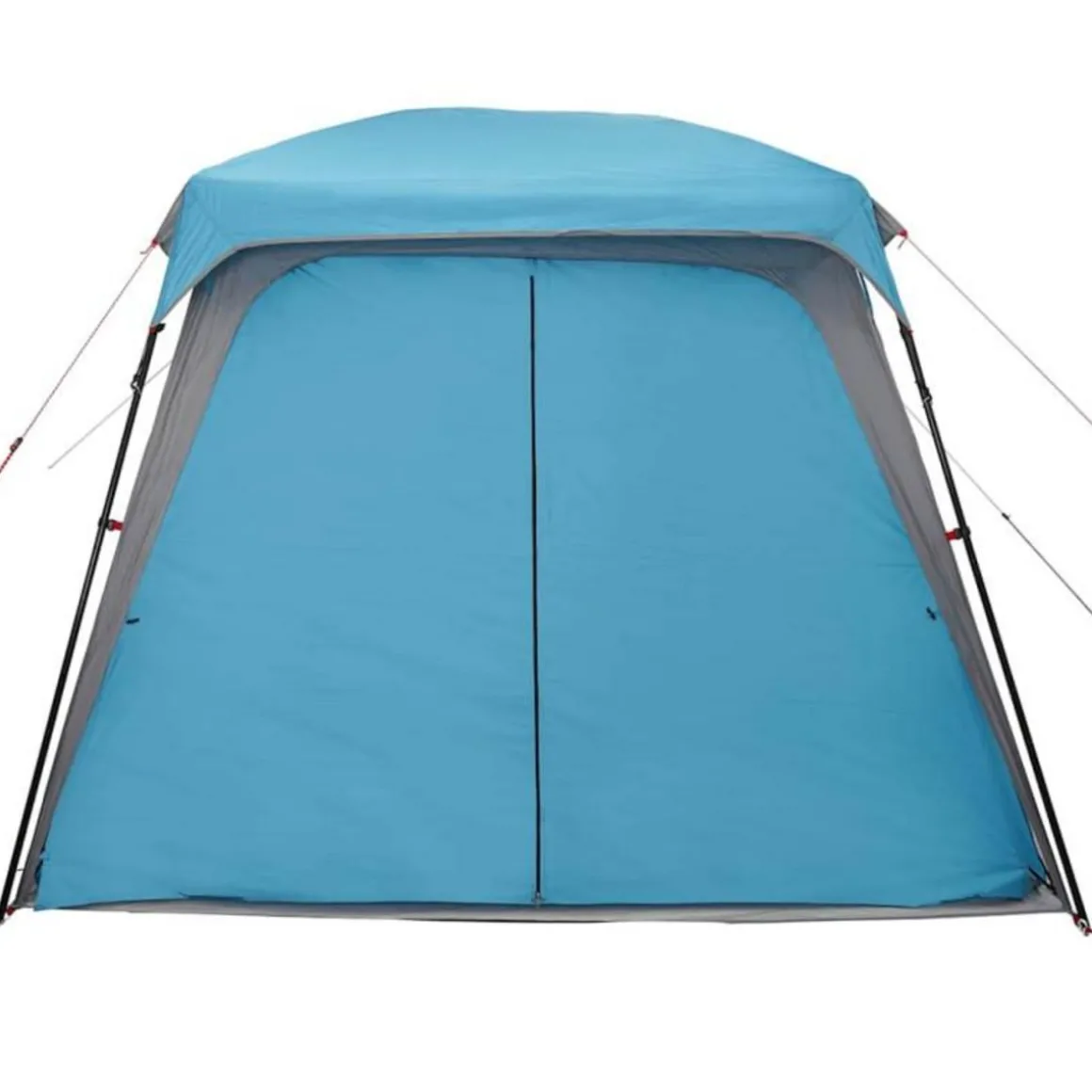 Tente de camping avec dôme porche 5 personnes bleu imperméable