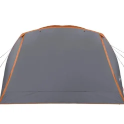 Tente de camping avec porche 4 personnes orange imperméable