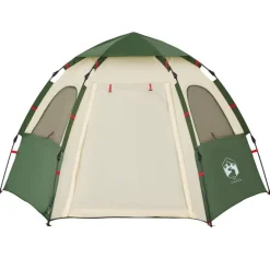 Tente de camping cabine 4 personnes vert libération rapide