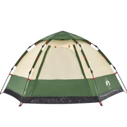 Tente de camping cabine 4 personnes vert libération rapide