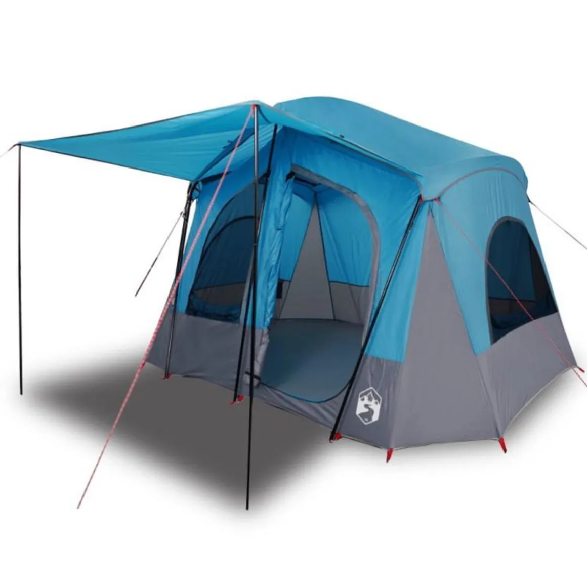 Tente de camping de cabine 5 personnes bleu imperméable