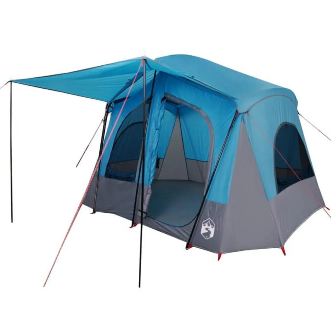 Tente de camping de cabine 5 personnes bleu imperméable