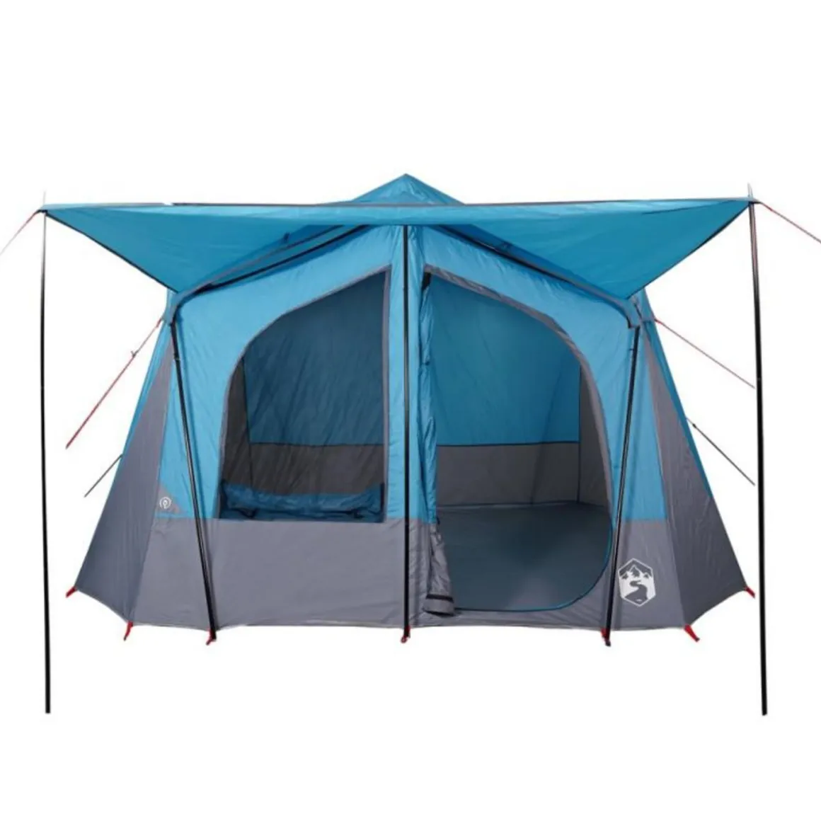Tente de camping de cabine 5 personnes bleu imperméable