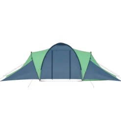 Tente de camping pour 6 personnes bleu et vert