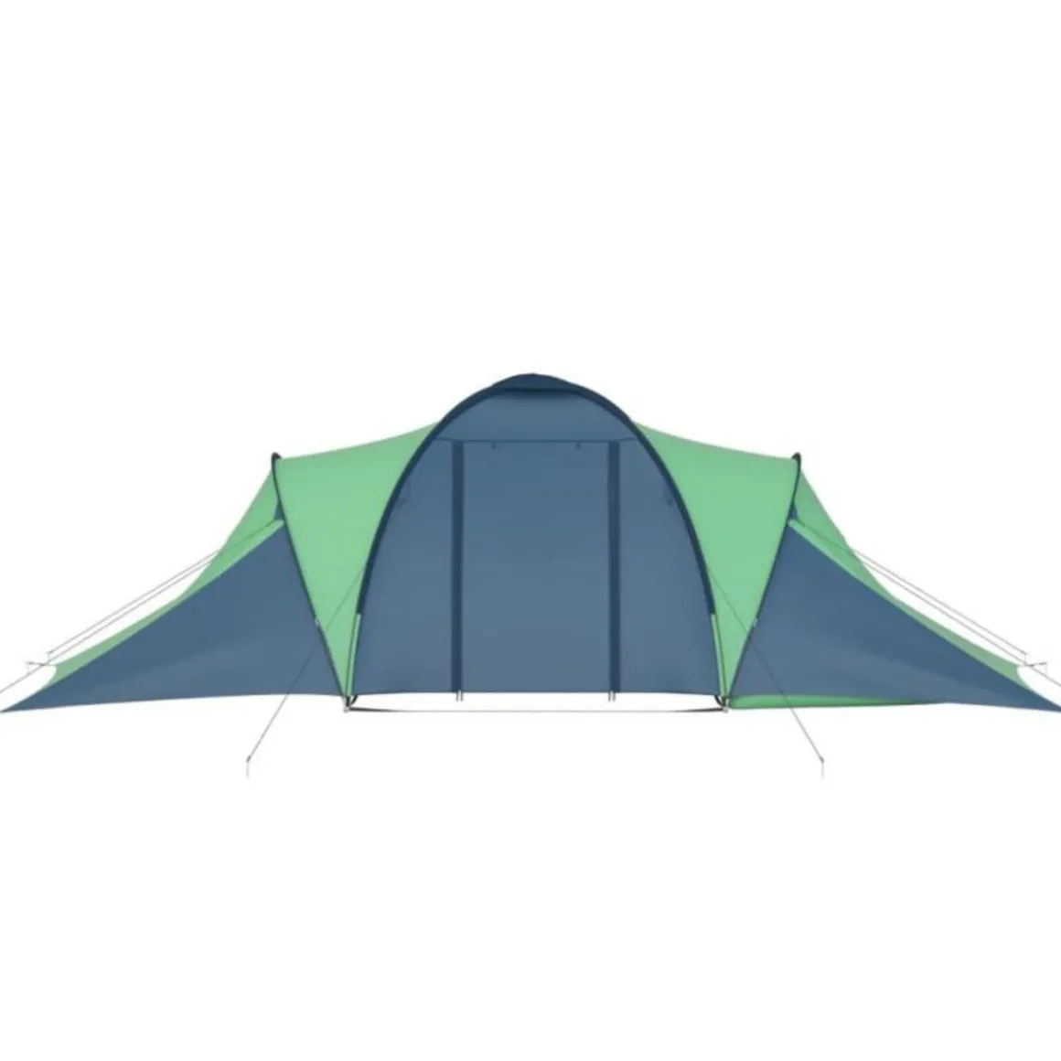 Tente de camping pour 6 personnes bleu et vert