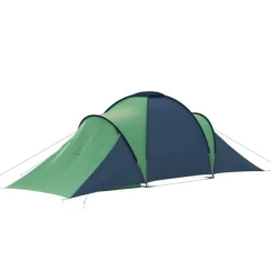 Tente de camping pour 6 personnes bleu et vert