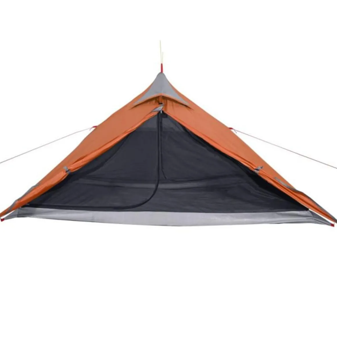 Tente de camping tipi 1 personne orange imperméable
