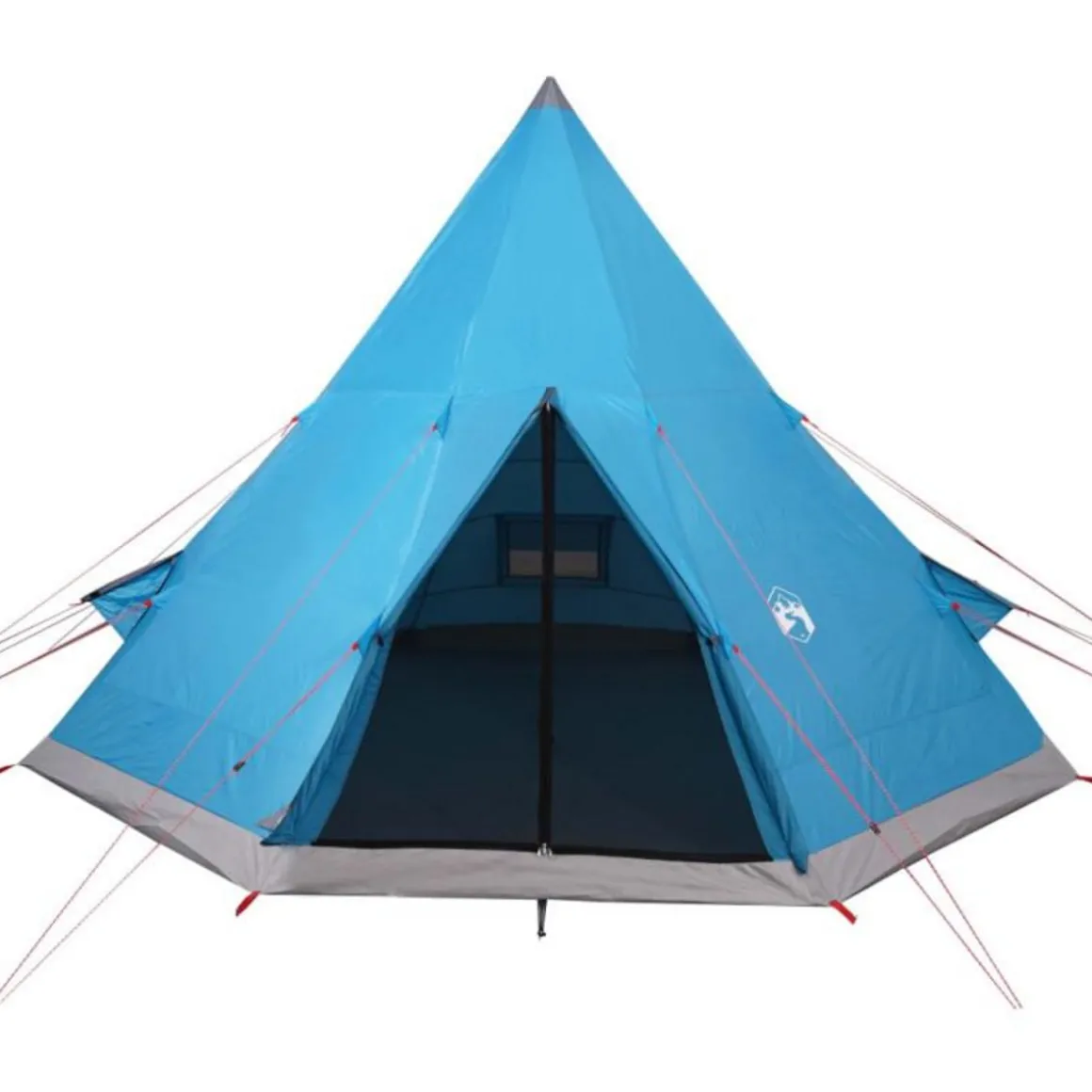 Tente de camping tipi 4 personnes bleu imperméable
