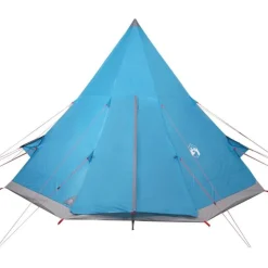 Tente de camping tipi 4 personnes bleu imperméable