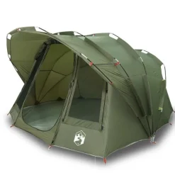 Tente de pêche 5 personnes vert olive imperméable