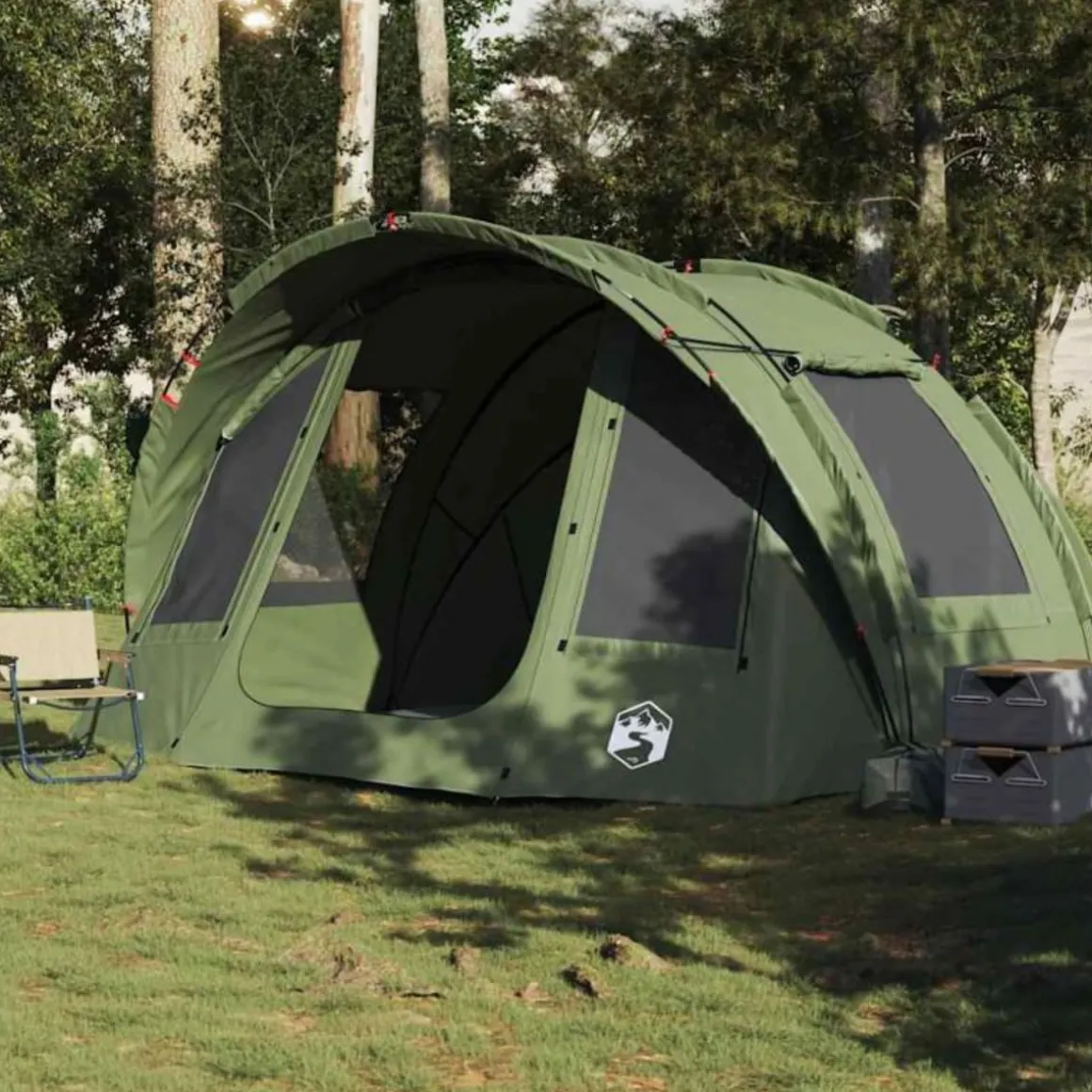 Tente de pêche 2 personnes vert olive imperméable