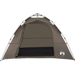 Tente de pêche 4 personnes marron libération rapide