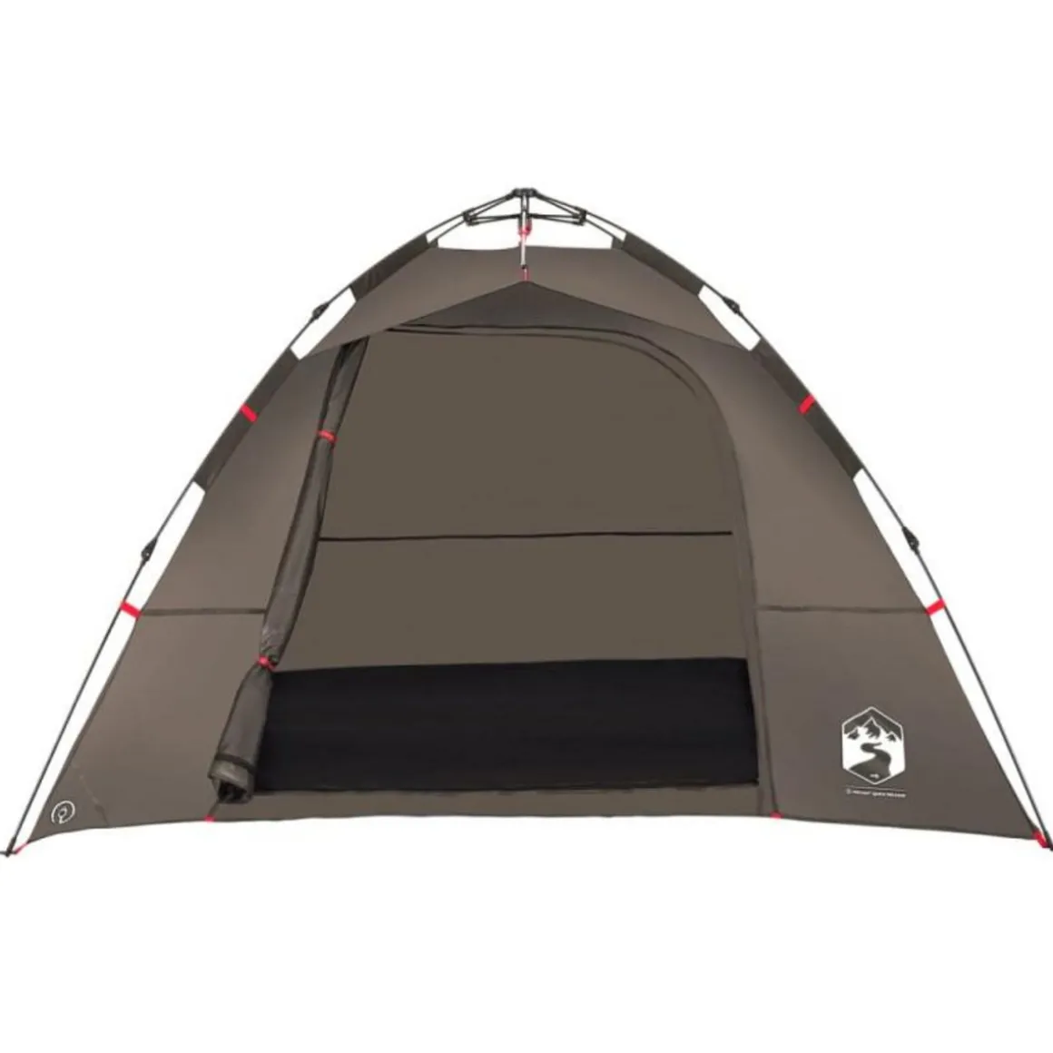 Tente de pêche 4 personnes marron libération rapide