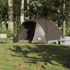 Tente de pêche 2 personnes marron imperméable