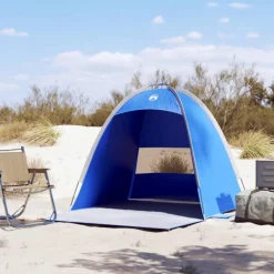 Tente de plage 3 personnes bleu azuré imperméable