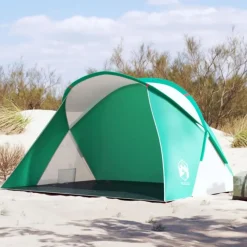 Tente de plage 2 personnes vert d eau escamotable imperméable