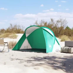 Tente de plage 2 personnes vert d eau escamotable imperméable
