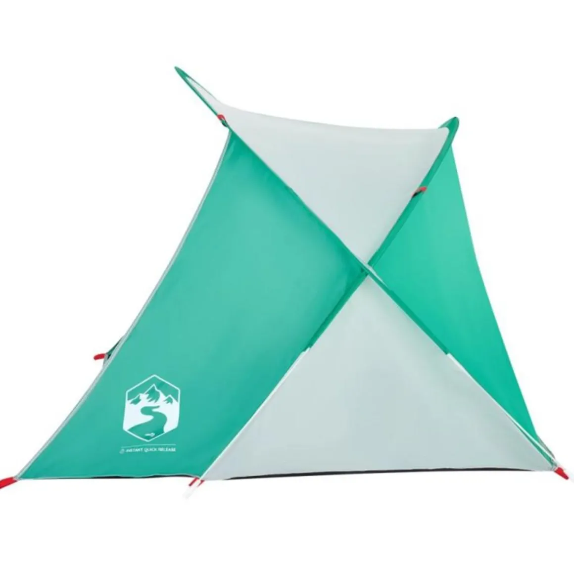 Tente de plage 2 personnes vert d eau escamotable imperméable