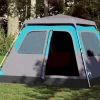 Tente familiale à dôme 6 personnes bleu libération rapide