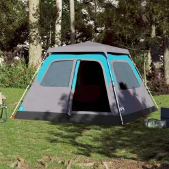 Tente familiale à dôme 6 personnes bleu libération rapide