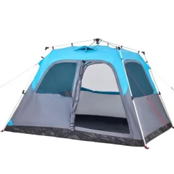 Tente familiale à dôme 6 personnes bleu libération rapide