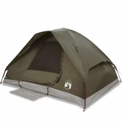 Tente familiale à dôme 6 personnes marron imperméable