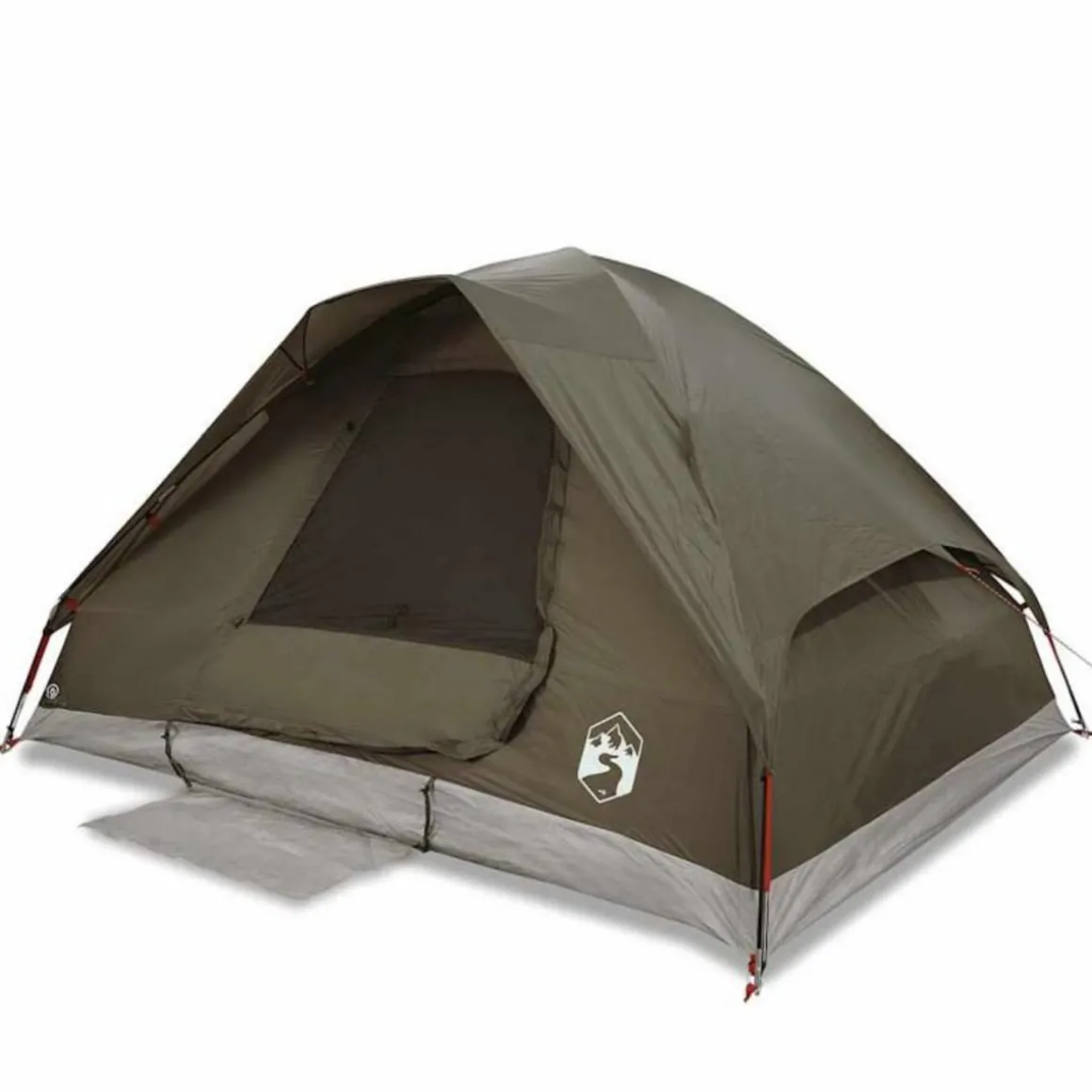 Tente familiale à dôme 6 personnes marron imperméable