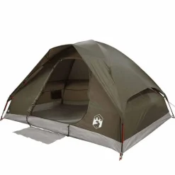 Tente familiale à dôme 6 personnes marron imperméable