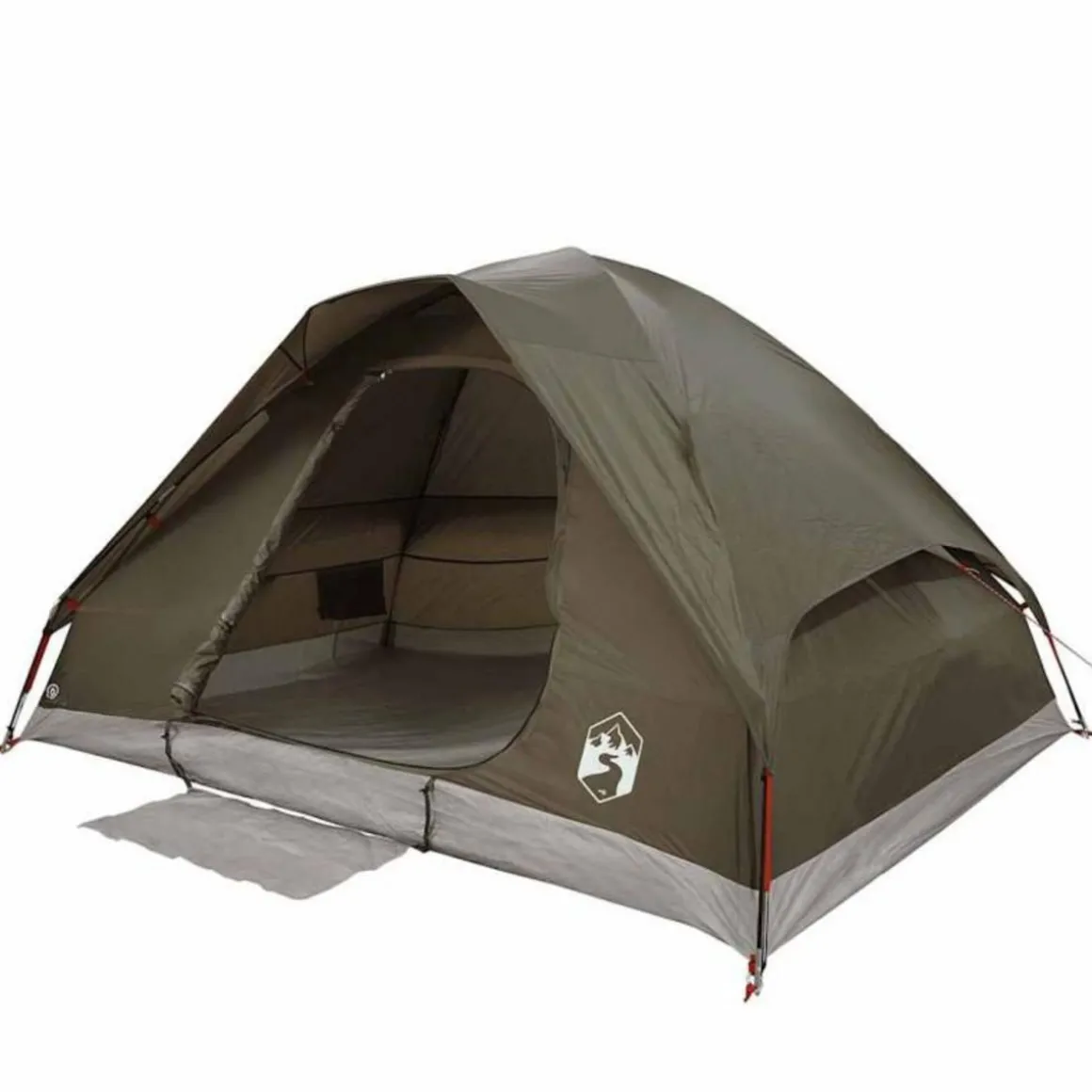 Tente familiale à dôme 6 personnes marron imperméable