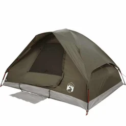 Tente familiale à dôme 6 personnes marron imperméable