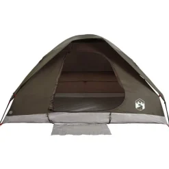 Tente familiale à dôme 6 personnes marron imperméable
