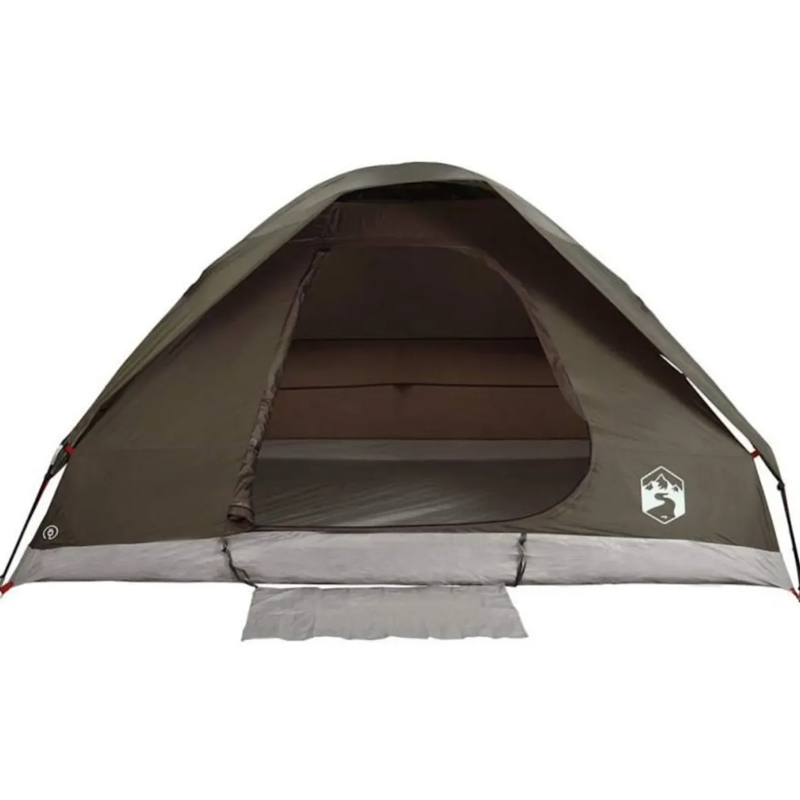 Tente familiale à dôme 6 personnes marron imperméable