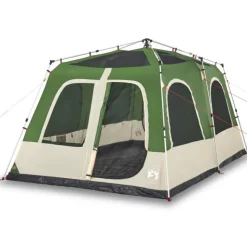 Tente familiale à dôme 8 personnes vert libération rapide