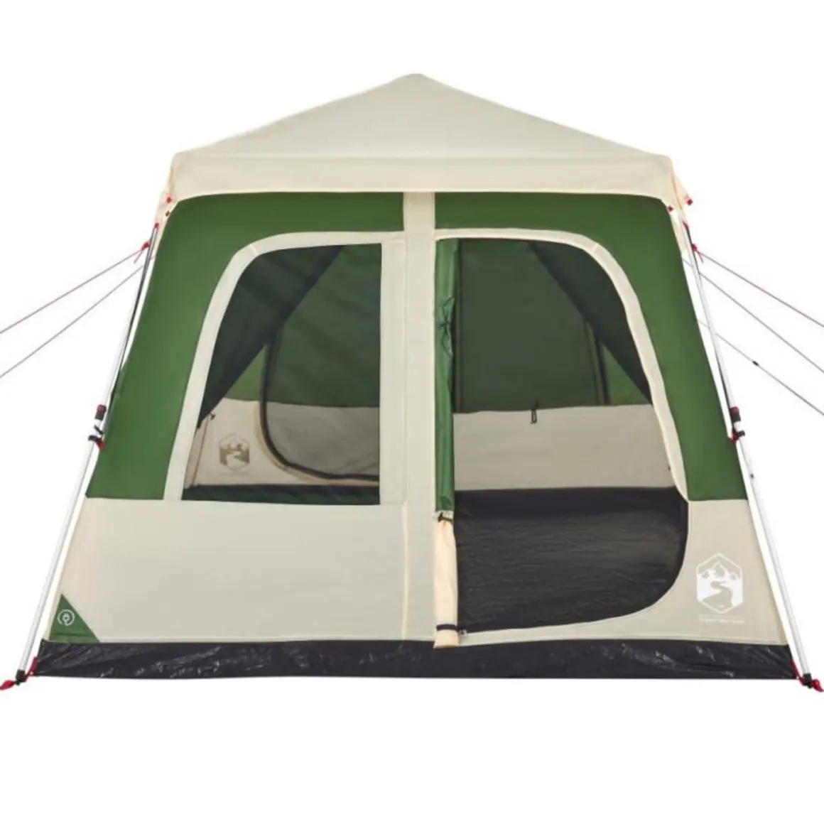 Tente familiale à dôme 8 personnes vert libération rapide