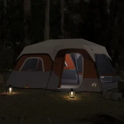 Tente familiale avec LED 9 personnes à dégagement rapide