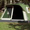 Tente familiale cabine 7 personnes vert dégagement rapide