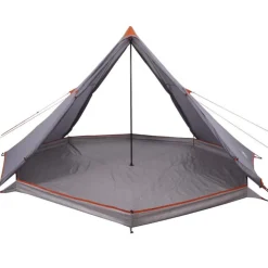 Tente familiale tipi 8 personnes gris et orange imperméable