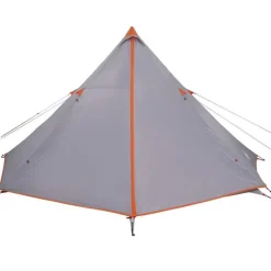 Tente familiale tipi 8 personnes gris et orange imperméable