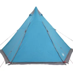 Tente familiale tipi 6 personnes bleu imperméable